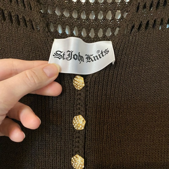 Brown St. John’s Knits Vintage Sweater Dress - Picture 3 of 4